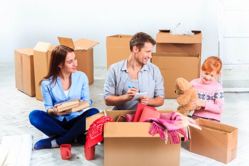 Household items packed for mobile self storage in Twickenham