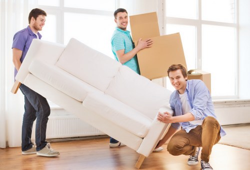 Household items loaded for storage from a Twickenham property