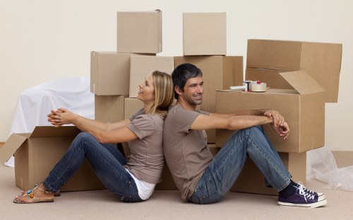 Customers using secure storage Twickenham for boxes and furniture