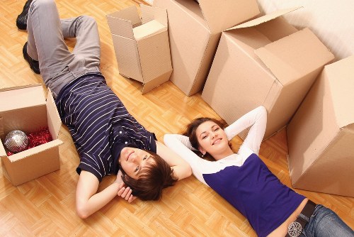 Packed furniture stored safely in a Twickenham storage facility